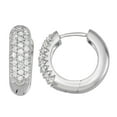 thumbnail image 1 of MyDiamondBox 1.00 cttw White Diamond Hoop Earring Crafted in 10KT White Gold Real Diamond Earring for Women., 1 of 2