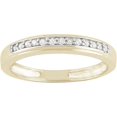 thumbnail image 1 of MyDiamondBox 1/10 Carat Total Weight (cttw) Sterling Silver Wedding Band with White Diamonds - Yellow Gold Bridal Ring for Women (Ring Size: 5), 1 of 3