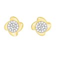 MyDiamondBox 1/10 cttw White Diamonds Cluster Floral Style Stud Earring