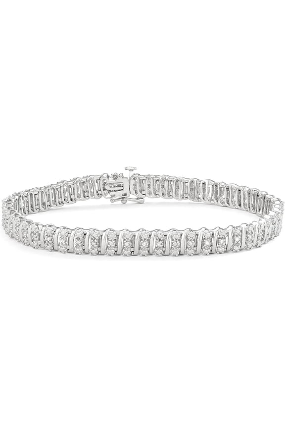 1/2 CTTW White Diamond Tennis Bracelet for Women in Sterling Silver Elegant Classic Fine Jewelry Gift for Anniversary Birthday Wedding Minimalist Secure Clasp Timeless Design Piece