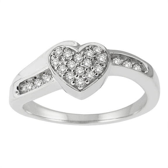 MyDiamondBox 1/4 Carat Total Weight (cttw) Sterling Silver Wedding Rings - White Diamond Ring for Women (Size: 6)