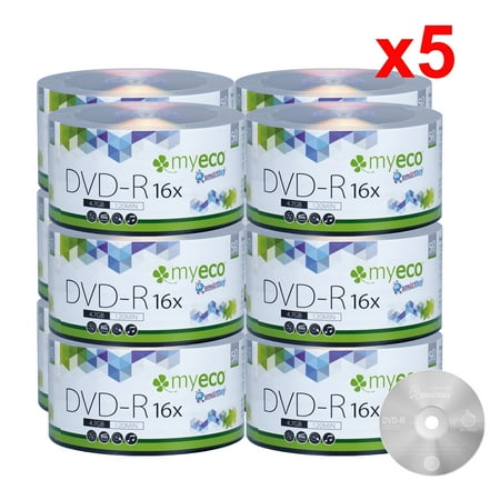 MyEco 3000 Pack DVD-R DVDR 16X 4.7GB/120Min Logo Top Write Once Blank Media Record Disc