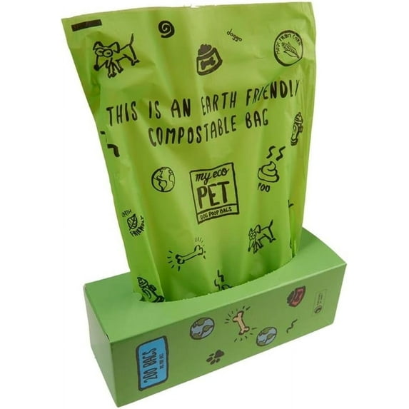 MyEcoPet Compostable Dog Waste Bags, 200 Bags Per Roll
