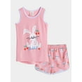 thumbnail image 1 of MyFav Girls Tank Top Pajamas–Size 6 8 10 12 14 Summer Shorts Printed PJS Set Big Kids Clothes for Tween/Teens, 1 of 4