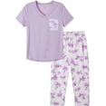 thumbnail image 1 of MyFav Women's Capri Pajama Sets 2-Piece Top & Capri Pants Sleepwear Set,XL, 1 of 5
