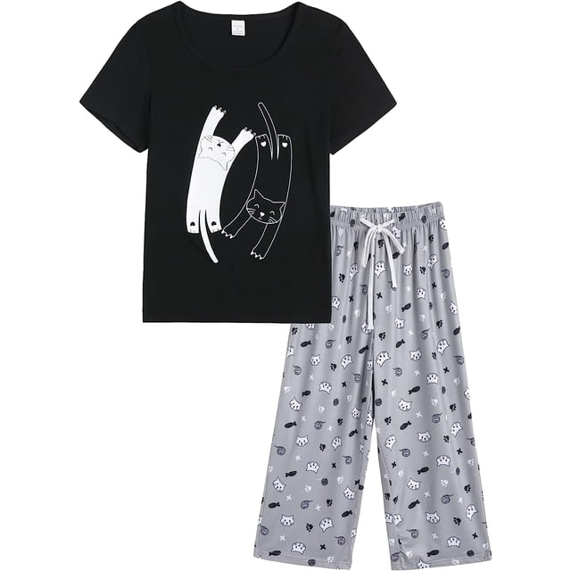 myfav-women-s-plus-size-2-piece-capri-pajama-set-v-neck-sleepwear-with