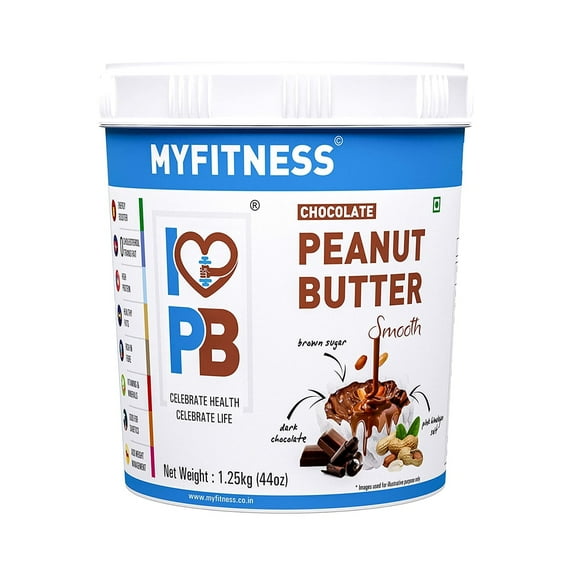 MYFITNESS Chocolate Peanut Butter Smooth High Protein Gluten-Free Vegan 44 Oz