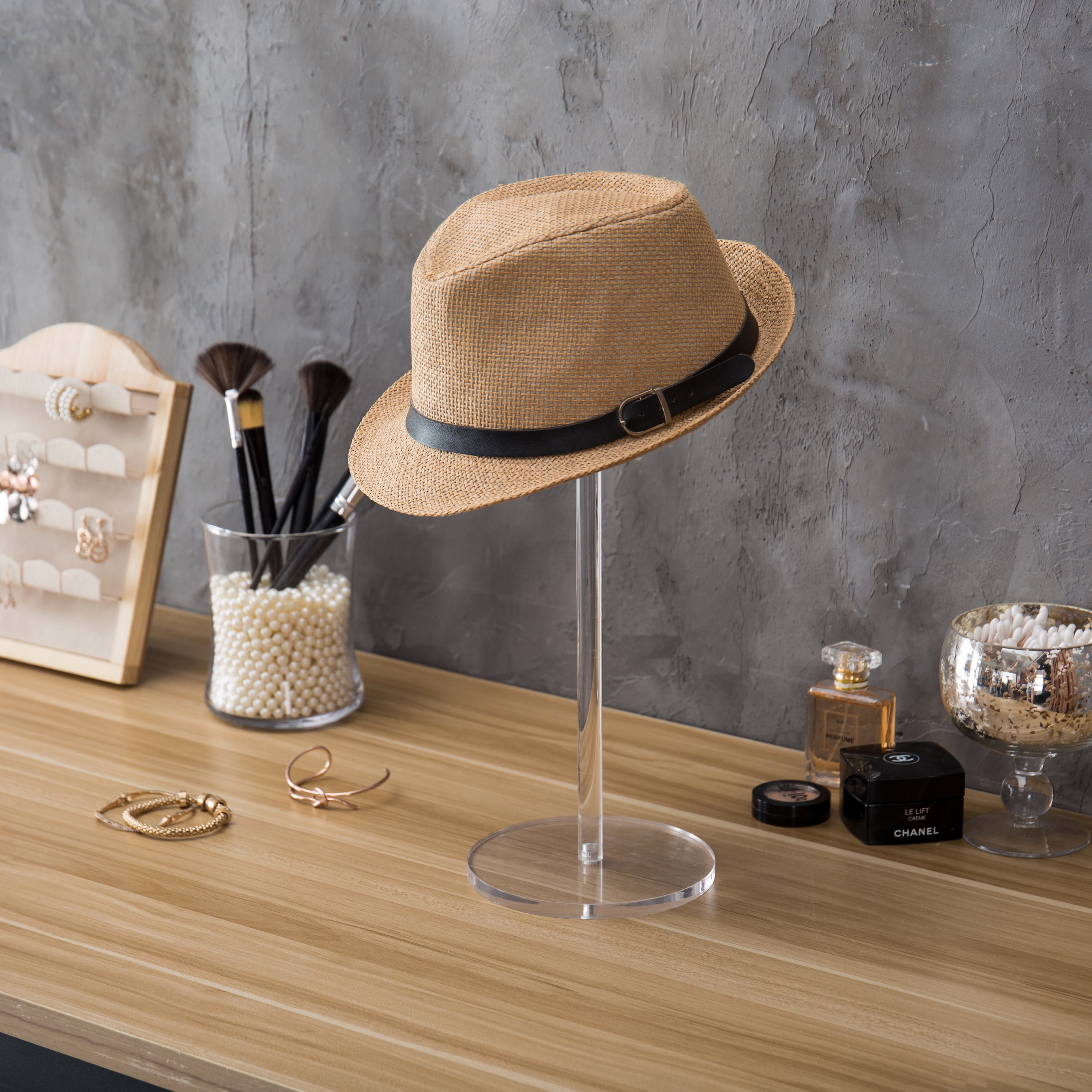 MyGift 16 inch Clear Acrylic Tabletop Hat Rack - Walmart.com