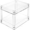 thumbnail image 1 of MyGift 2-Tier Clear Acrylic Desktop Document Rack, Modern File Folder Tray, 1 of 7