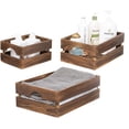 thumbnail image 1 of MyGift 3 Piece Rustic Nesting Wood Storage Crates, Brown, 1 of 7