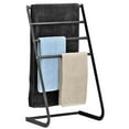 thumbnail image 1 of MyGift 32 inch Black 4 Tier Freestanding Metal Towel Rack, 1 of 6