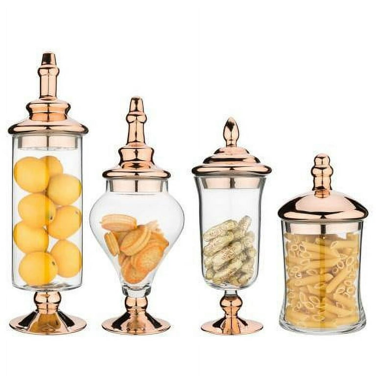 Pack of 6 PCS Clear Glass Apothecary Jar H-13.5 O-4.75 D-4.75 – Modern  Vase and Gift