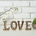thumbnail image 1 of MyGift 4 inch Rustic Brown Wood Decorative Sign,  'Love' Block Letters, 1 of 6