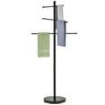 thumbnail image 1 of MyGift 5.5 Foot Freestanding Towel Rack, Black Metal, 6 Rungs, 1 of 5