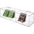 thumbnail image 1 of MyGift 5-Compartment Clear Acrylic Tea Bag Organizer with Hinged Lid, 1 of 6
