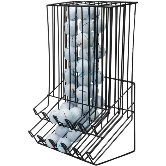 MyGift 90 Capacity Black Metal Golf Ball Vendor Display Rack