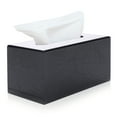 thumbnail image 1 of MyGift Black Wood Grain Refillable Facial Napkin Holder, 1 of 5