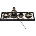 thumbnail image 1 of MyGift Buddha Statue Home Zen Garden Set with Tea Light Candle Holder / Incense Burner Holder, 1 of 6