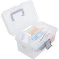 thumbnail image 1 of MyGift Clear Gray Multipurpose First Aid Supply Case, Art Craft Storage Case, 1 of 7