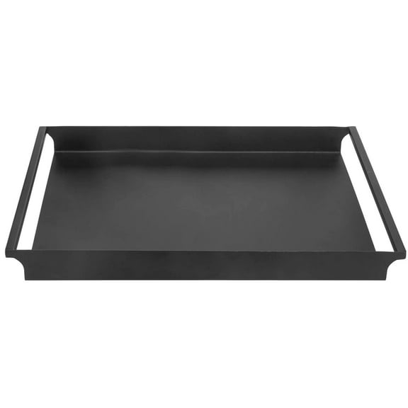 MyGift Decorative Serving Tray, Black Metal