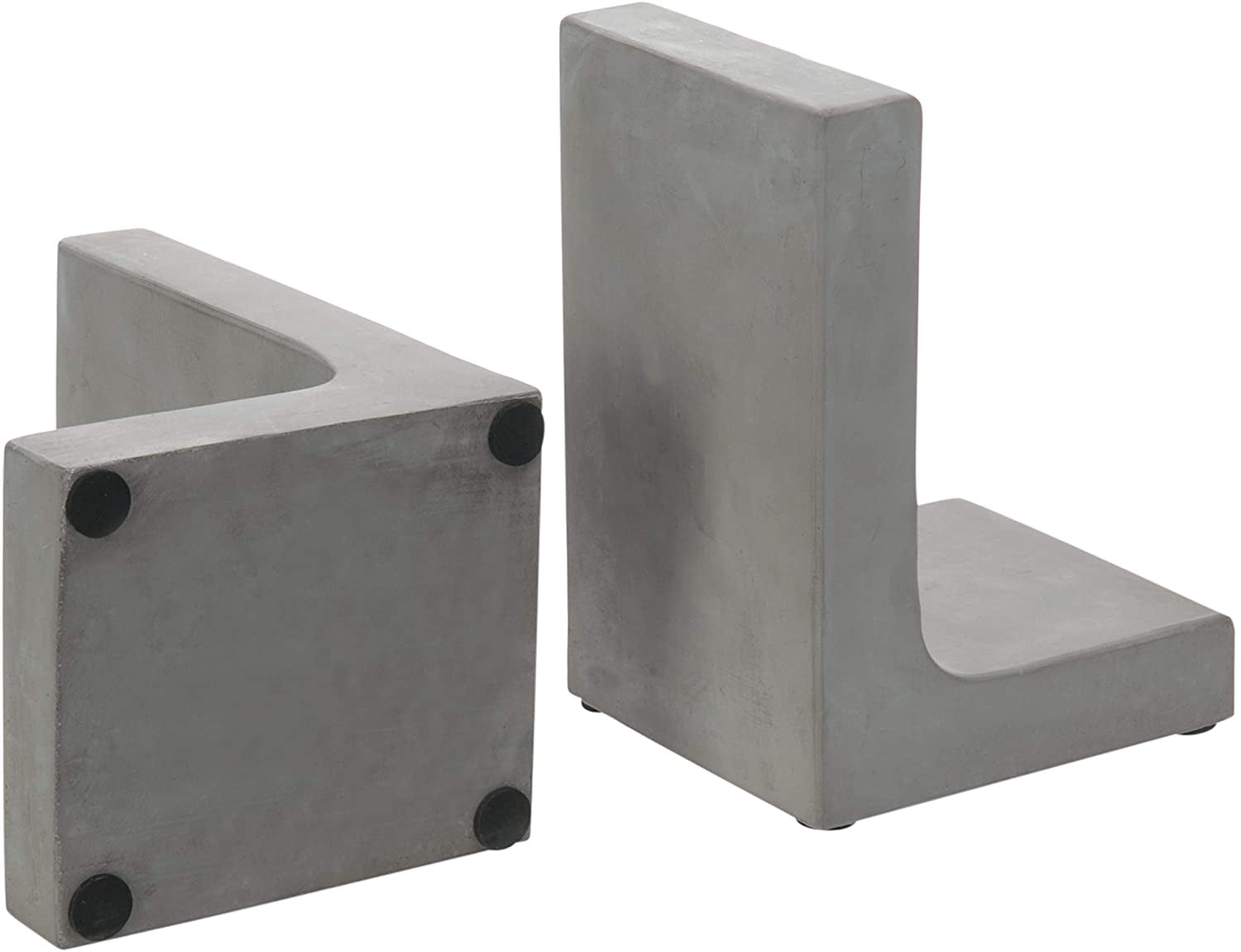MyGift Modern Bookends, Gray Concrete - Walmart.com