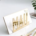 thumbnail image 1 of MyGift Modern Gold Tone Metal Desktop Mail Organizer, Office, 1 of 7