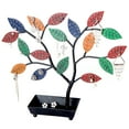 thumbnail image 1 of MyGift Multicolored Jewelry Tree Necklace Hanger with Ring Dish Tray, 1 of 5