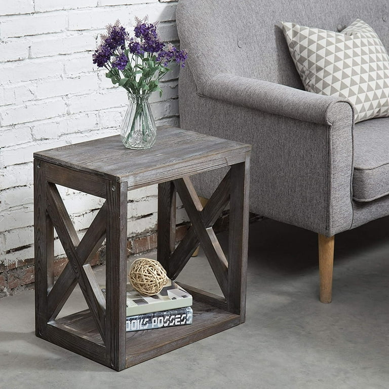 Gray wood accent table discount