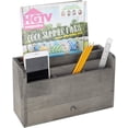 thumbnail image 1 of MyGift Rustic Gray Wooden Desktop 5-Slot Mail, Document and Stationery Holder with Drawer, 1 of 5