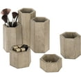 thumbnail image 1 of MyGift Set of 6 Rustic Brown Wood Hexagonal Jewelry Display Risers, 1 of 7