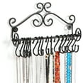 thumbnail image 1 of MyGift Wall Mounted Black Metal Scrollwork Design Jewelry Organizer Rack, 1 of 6