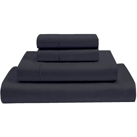 MyGiza Sheets 4 Piece Full-XL Sheet Sets 400 TC 100% Giza Cotton Slate Grey Sheet Set Fits Upto 18 inches Deep