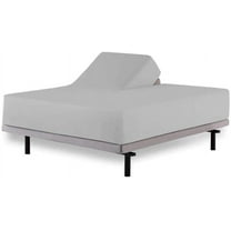 MyGiza Sheets Top Split King Sheets Sets for Adjustable beds- 34" Split Top King- 100% Giza Cotton- Light Grey Solid