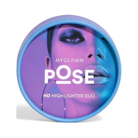 MyGlamm POSE HD Highlighter Duo Champagne | Rose Gold, 9 g| Highlighter For Face |Ultra Shimmer Formula