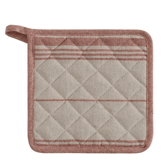 MyHome Country Pot Holder, Heat Resistant Oven Mitts, Cotton Oven Gloves, Pan Lid Holder, Pot holder for kitchen, Cotton, Tarcin, Cinnamon, 20x20 Cm