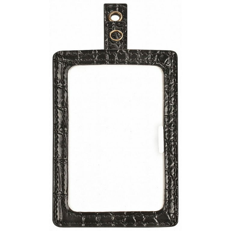 MyID Leather ID Badge Holder, Vertical/Horizontal, 2.5 x 4, Silver MyID Leather ID Badge Holder, Vertical/Horizontal, 2.5 x 4, Silver