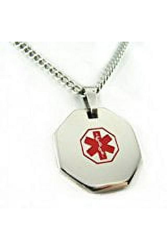 MyIDDr - Pre-Engraved & Customizable Heart Patient Alert Medical ID Necklace