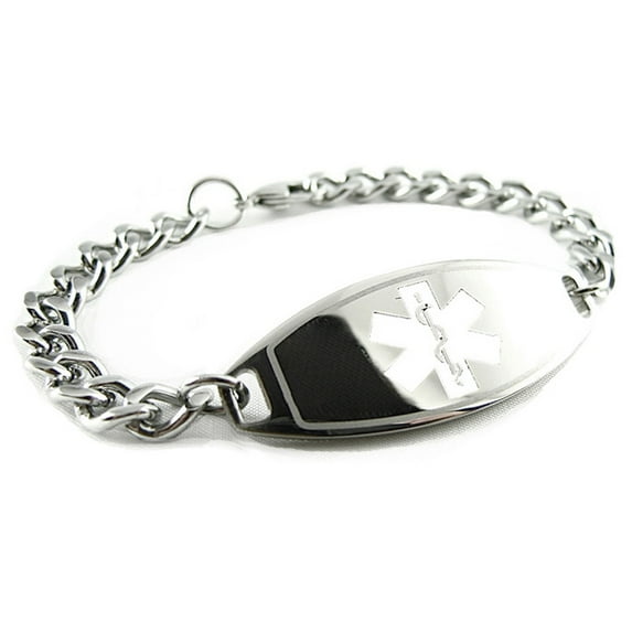 MyIDDr - Pre-Engraved DNR Medical Alert Bracelet, Stainless Steel, Free Wallet Card Included - USA Seller