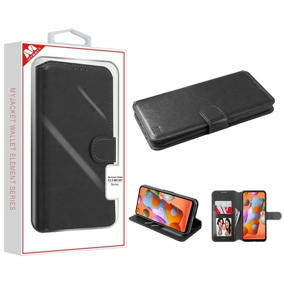 MyJacket Wallet Element Series Compatible With Samsung Galaxy A11 - Black