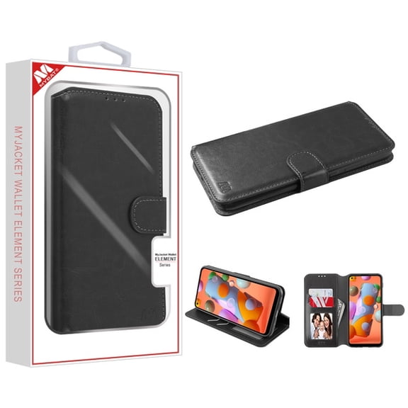 MyJacket Wallet Element Series Compatible With Samsung Galaxy A11 - Black