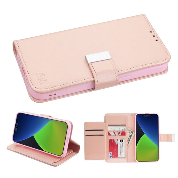 MyJacket Wallet Xtra Series Case Compatible With Apple iPhone 14 Pro Max (6.7) - Rose Gold