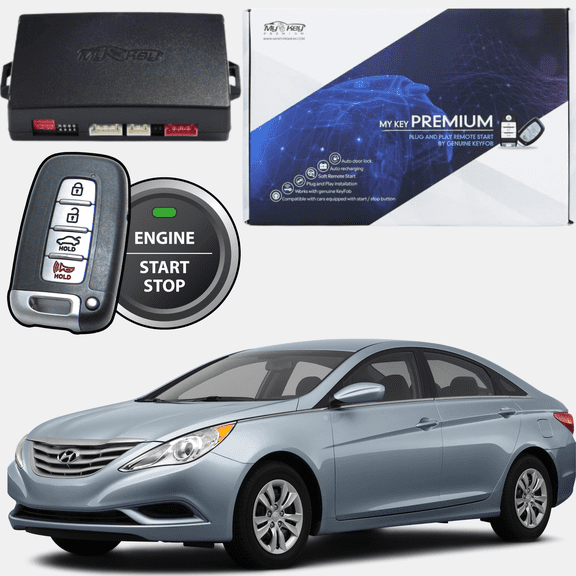MyKey Premium 2011-2014 Hyundai Sonata Push-Button Start Remote Start Kit, Plug-and-Play