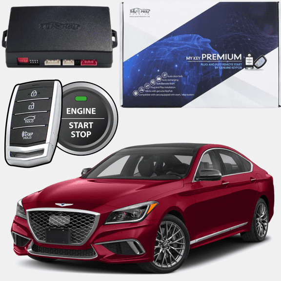 MyKey Premium 2017-2020 Genesis G80 Remote Start Kit, Plug-and-Play, OEM Key Fob