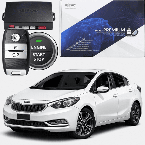 MyKey Premium 2014-2016 Kia Forte YD Push-Button Start Remote Start Kit, Plug-and-Play