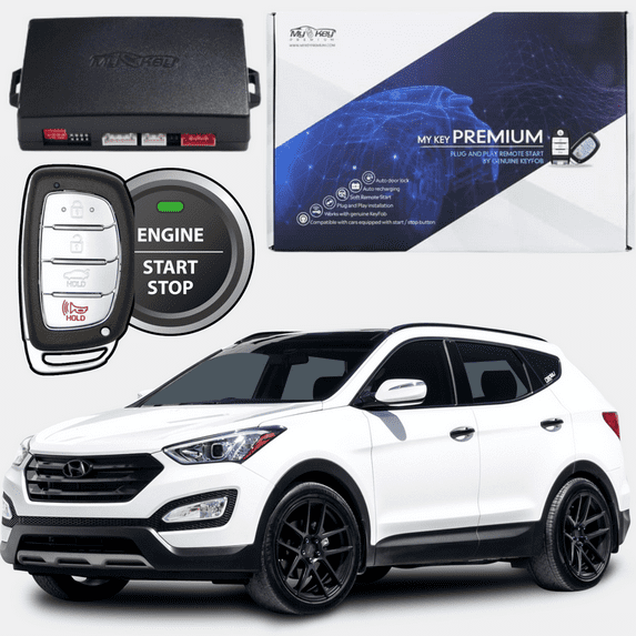 MyKey Premium Remote Starter Kit, Plug and Play Design, Climate Control for Hyundai Santa Fe