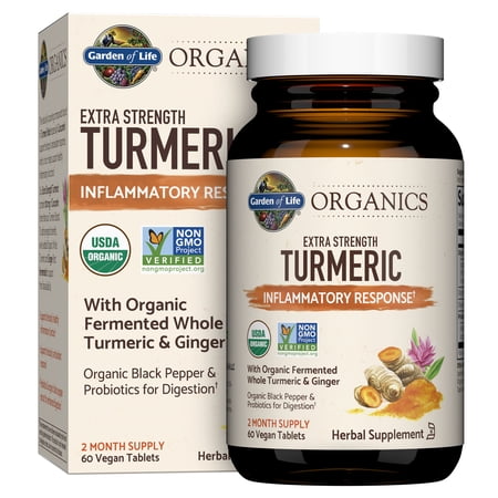 Garden of Life Organics Extra Strength Turmeric, 60 Vegan Tablets