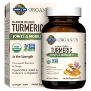 Garden of Life Organics Maximum Strength Turmeric, 30 Vegan Tablets