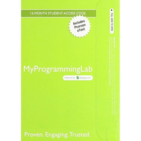 MyLab Programming without Pearson eText -- Valuepack Access Card, Component, 9780132768573, Paperback, 1