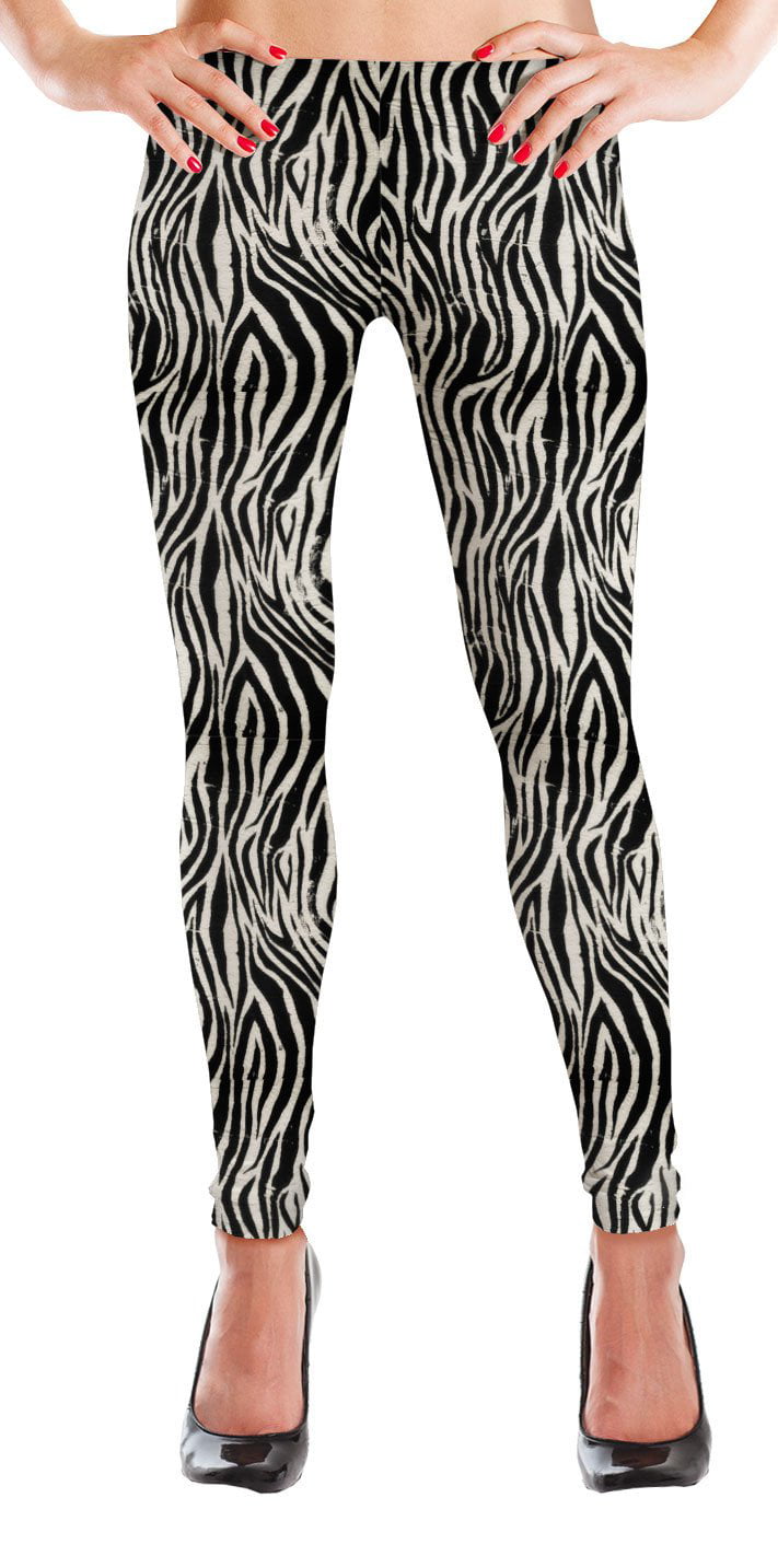 MyLeggings Buttersoft High Waistband Leggings Zebra Print
