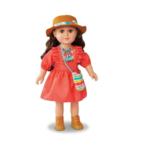 MyLifeAs Raegan Poseable 18 inch Doll, Brunette Hair, Green Eyes